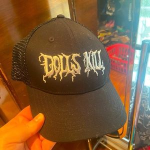 Like new Dolls Kill embroidered baseball hat cap punk goth
